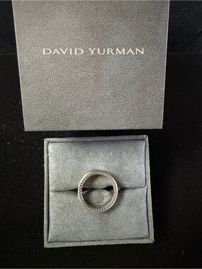 David Yurman Silver Rope-Edge Men's Band
